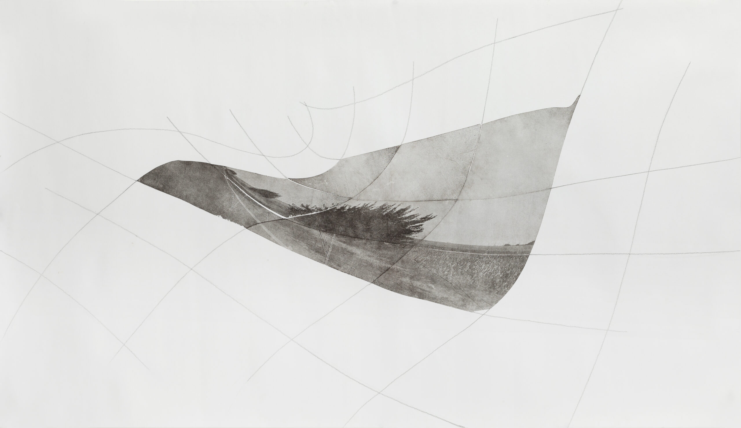 Lada Nakonechna. Work on the Ground series. 2019. Transfer print, graphite on paper