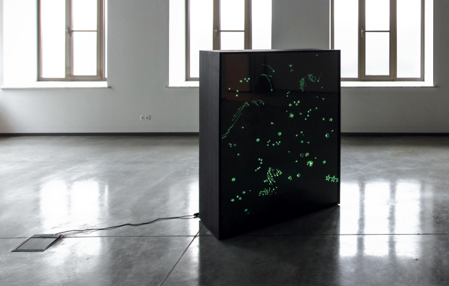 Lada Nakonechna. Stars that Don’t Fade. 2021. Eco-solvent print on backlit film, light box