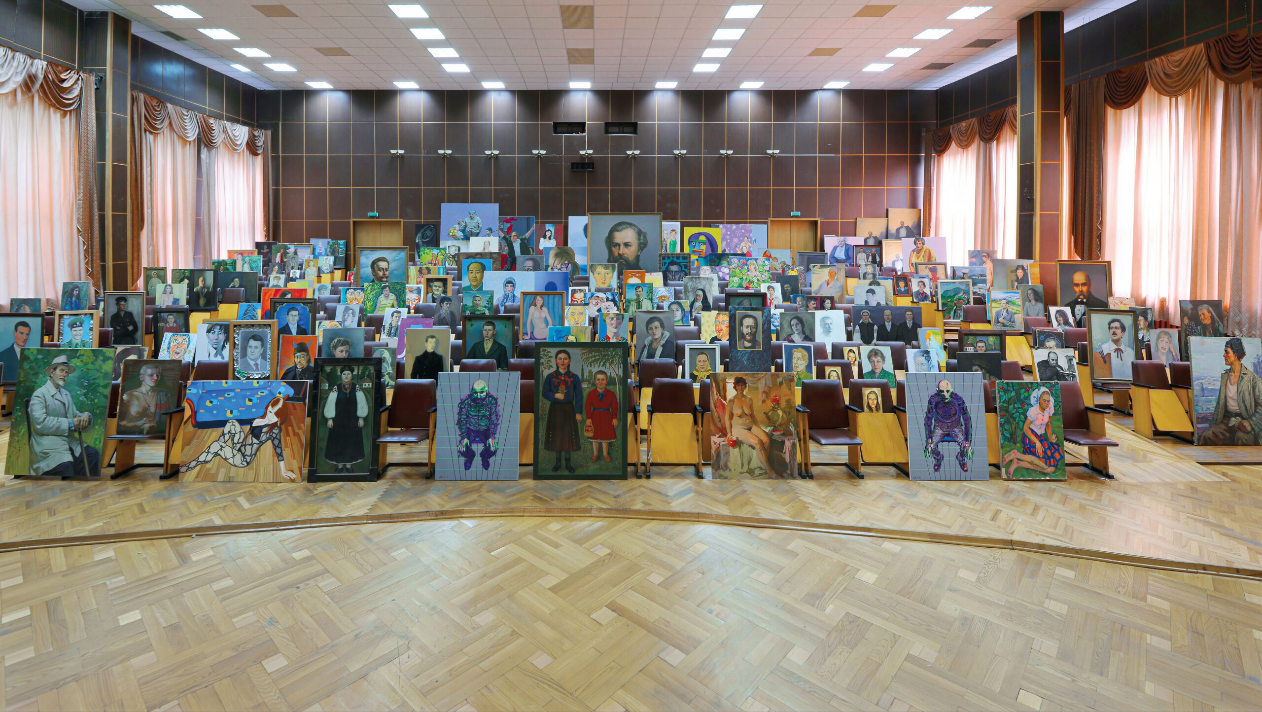 Zhanna Kadyrova. From Performance III series.  2015. Installation