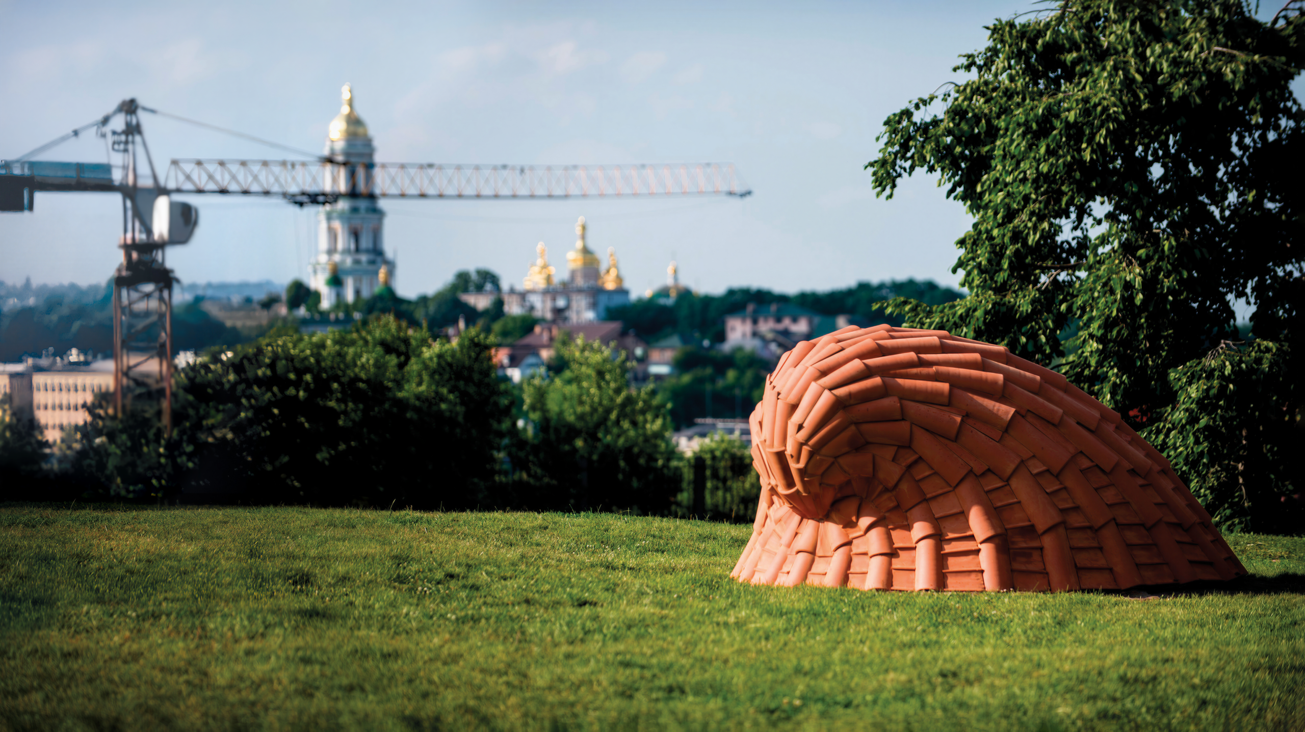 Zhanna Kadyrova. From Shells series (2008–2012). 2008. Tile. Public commission