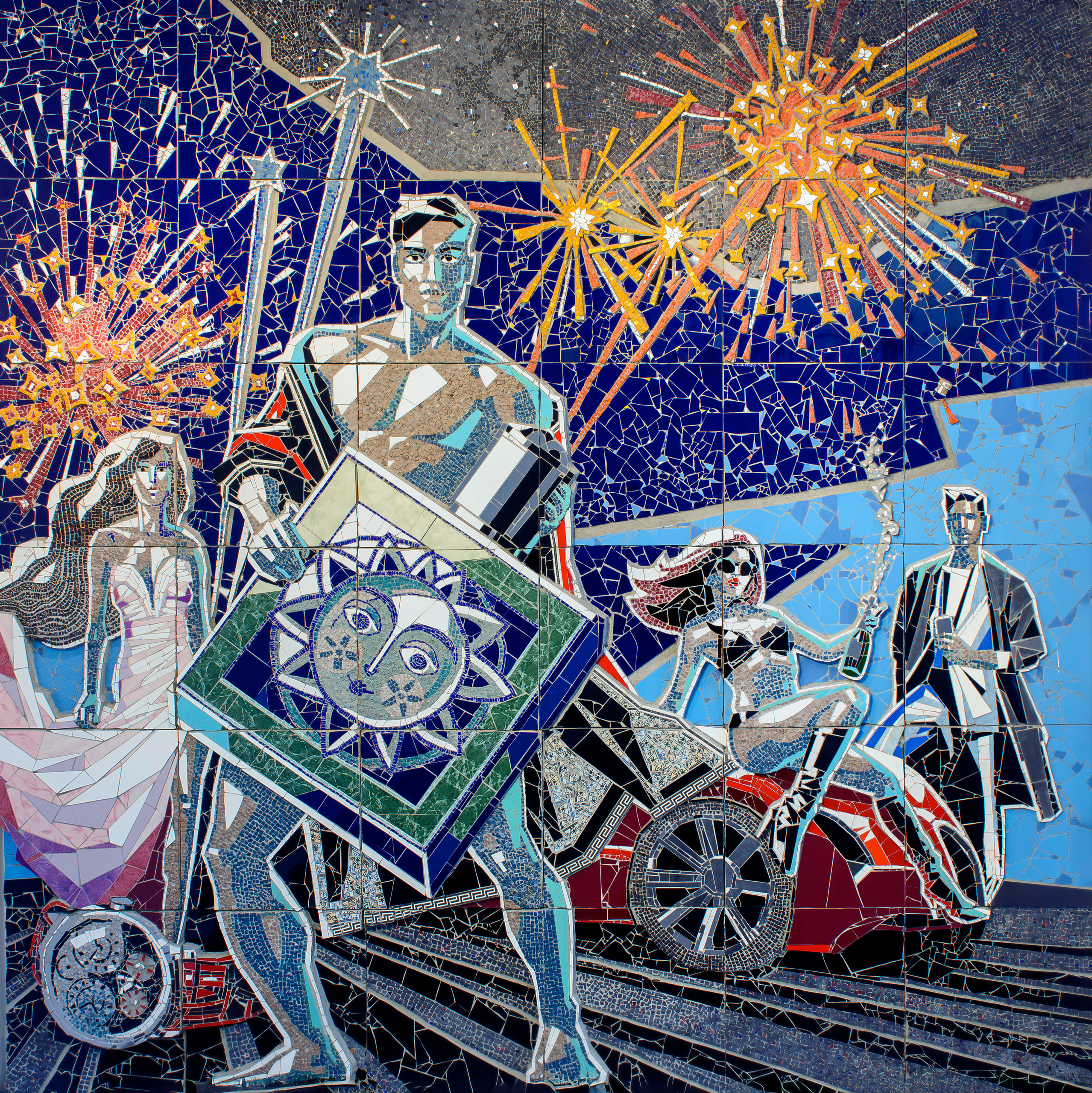 Zhanna Kadyrova. Monumental Propaganda. 2013. Smalt, tiles